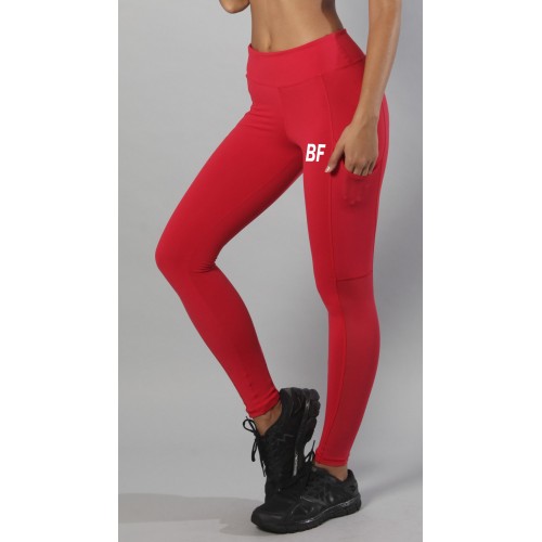 High quality simple style plain blank Red yoga leggings custom made 